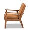 Baxton Studio Sorrento Mid-Century Modern Tan Faux Leather and Walnut Brown Finished Wood Lounge Chair 175-10977-Zoro - alternate 8